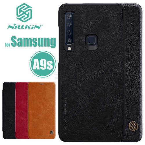 for Samsung Galaxy A9s Case Nillkin Qin Business Luxury Leather Flip Case A9 Star Pro Phone Case for Samsung A9 2018 Nilkin Capa