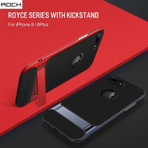 ROCK Phone Case for iPhone 8 чехол Protective Shell Royce Series Back Cover Case for iPhone 8 Plus Coque with Kickstand