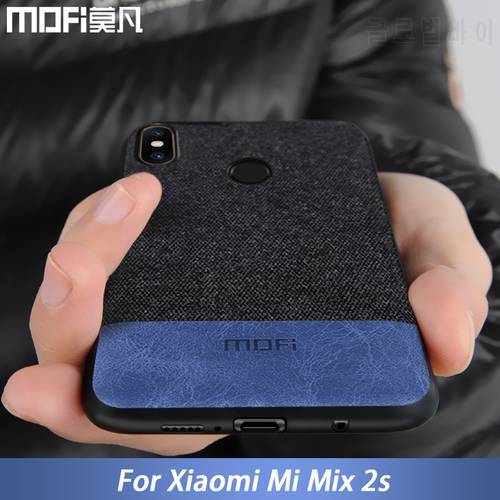 For Xiaomi mi mix 2s case cover mix2s back cover silicone edge fabric protective case capas MOFi original mix 2s case