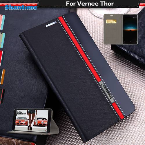 Luxury PU Leather Case For Vernee Thor Flip Case For Vernee Thor Phone Case Soft TPU Silicone Back Cover