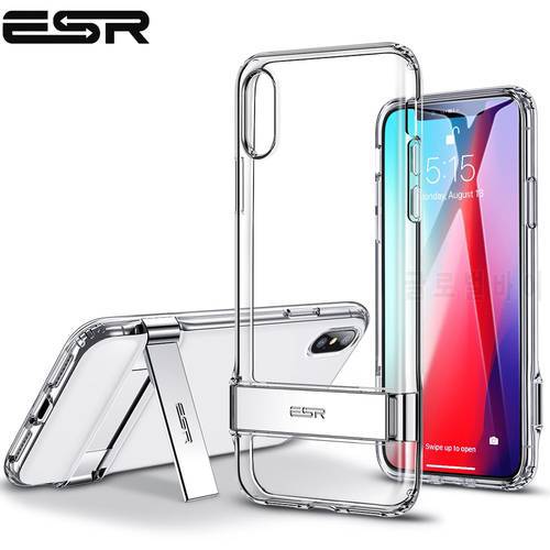 ESR Case for iPhone X XS XR/XS Max/SE 2nd for 11 Pro Max 2019/8 7 Plus Metal Kickstand Case Vertical and Horizontal Stand Case