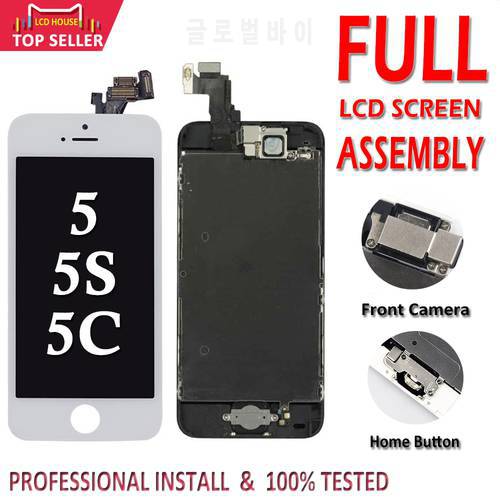 LCD Display For iPhone 6 6S 7 8 Plus LCD Touch Screen Digitizer Full Set Complete Assembled For iPhone 5S 5C 5 +Front Camera