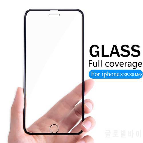 Tempered Glass for iphone X 11 Pro XS MAX XR 10 7 8 6S 6 Plus XSMAX Full Glue Coverage Screen 0.26mm Protective Protector Film