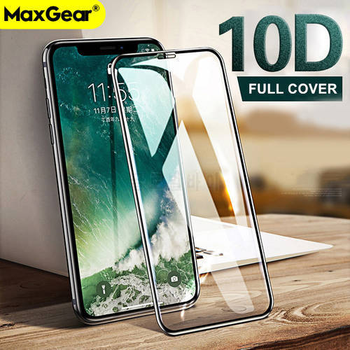 10D Tempered Glass On For iPhone X 7 8 6S Plus Screen Protector Full Cover Protective Glass For iPhone 6 XR XS 11 Pro Max Film