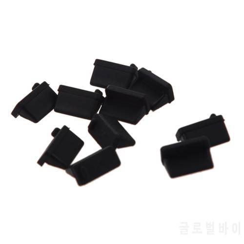 10 pcs Silicone USB port plug dustproof plug stopper protection cap black -Hot