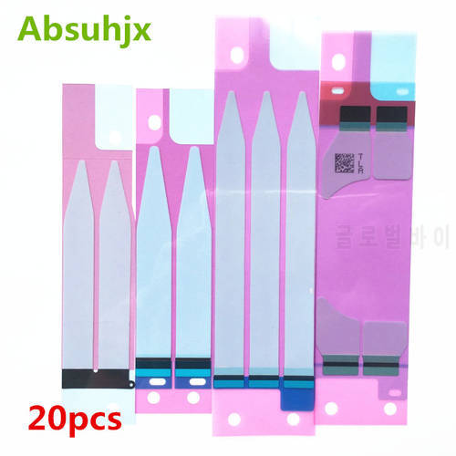 Absuhjx 20pcs Battery Adhesive Sticker for iPhone 6 6S Plus 7 7P 3M Double Tape Pull Trip Grue for iPhone X 8 8P 5S 5C XS Max