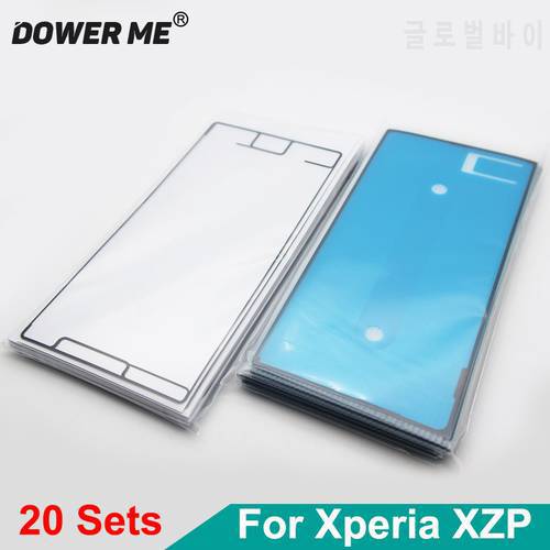 Dower Me 20Pcs/Lot For Sony Xperia XZ Premium XZP G8142 G8141 Lcd Display Sticker Front Frame Adhesive Back Cover Glue Full Set
