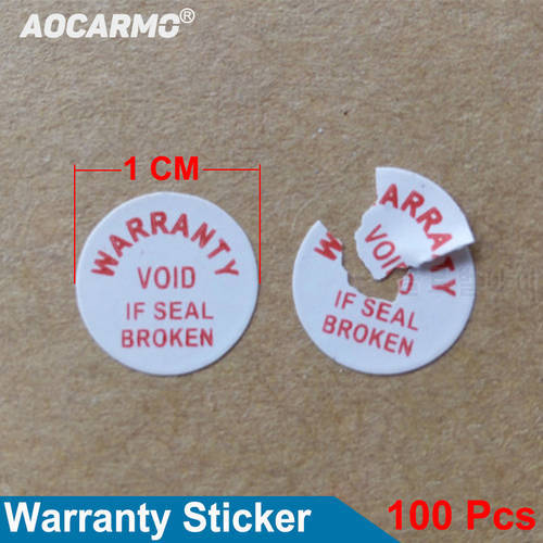 Aocarmo 100pcs/lot 1CM 10mm Damage Label Warranty Void Seal Easy Broken Fragile Sticker Adhesive For Cellphone Laptop Repair