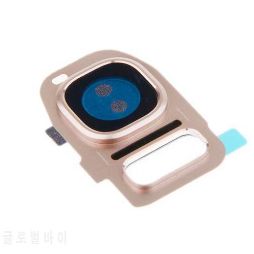3pcs/lot Back Rear Camera Lens Ring Cover Part With Bezel and Adhesive for Samsung Galaxy S7