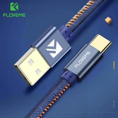 FLOVEME USB C Cable For OnePlus 6 5T 5 3T 3 2 Demin Cowboy USB Type C Cable For One Plus 5 5T 6 3 3T 2 Charging Cabo For Honor 9