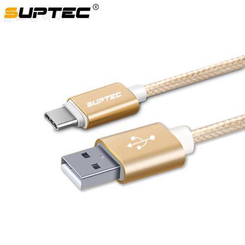 SUPTEC USB Type C Cable Fast Charging USB C for Samsung Galaxy S9 S8 Xiaomi H Nylon Braided Data Sync Type-C Phone Cable
