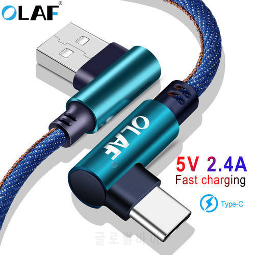 OLAF USB Type-C Cable For Samsung Note8 9 S8 Xiaomi Mi A1 Mobile Phone Type C Cable Fast Charging Cable USB Type C Charger Cable