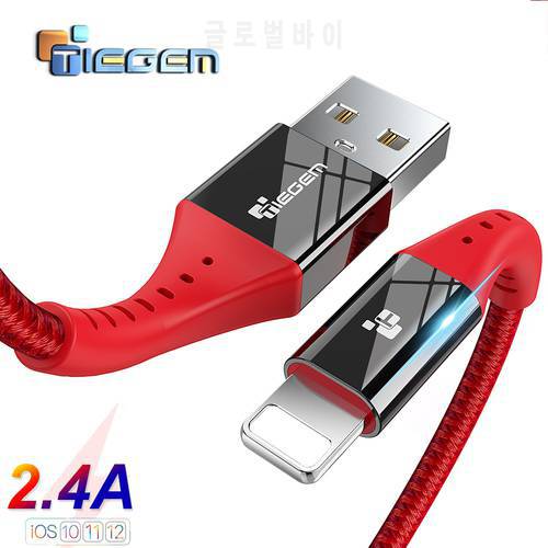 TIEGEM USB Cable for IPhone 13 12 11 Pro Max Xs X 8 Plus Cable Fast Charging Cable USB Data Line 1m 2m 3m Charger Cable