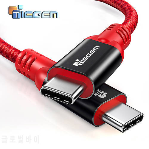 TIEGEM USB Type C Cable 3A USB C to USB-C Cable for Samsung Galaxy S9 Xiaomi Fast Charging Type C Cable for Oneplus USB 3.1 Cord