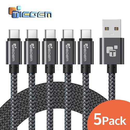 5Pack USB Type C Cable TIEGEM Type-C Fast Charging USB-C Data Cable for Samsung Galaxy S8 Note 8 Nexus 5X 6P OnePlus 2 USB C