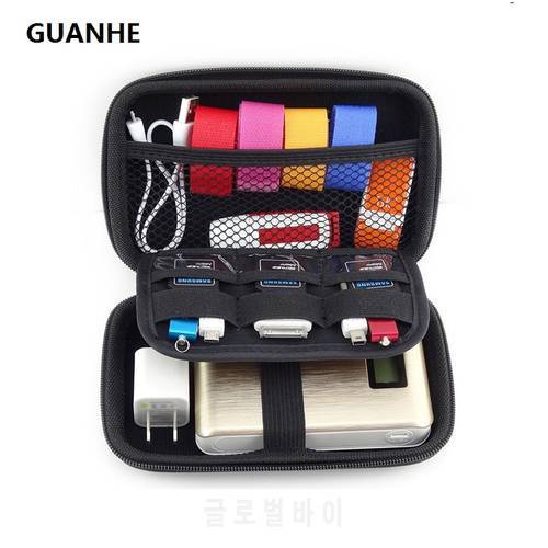GUANHE Waterproof Leather Hand Carry hard Drive Enclosures Bag Case Cover Compartments for 2.5