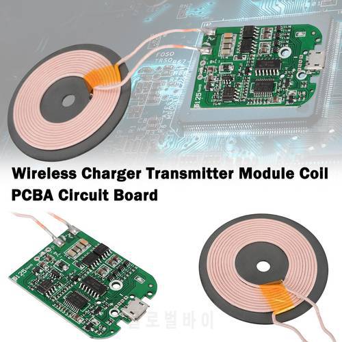 New Qi Fast Wireless Charger PCBA Circuit Board Transmitter Module + Coil Charging High Quality Qi Wireless Charging Standard