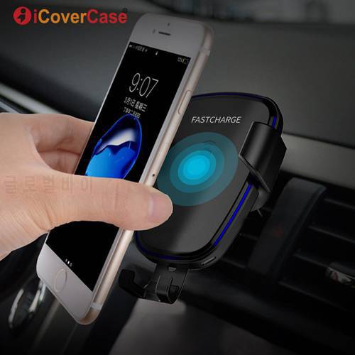 Wireless Car Charger with QI Receiver Air Vent Holder For Apple iPhone 7 6 6s Plus 5 SE 5S 5C Fast Charging Phone Gravity Holder