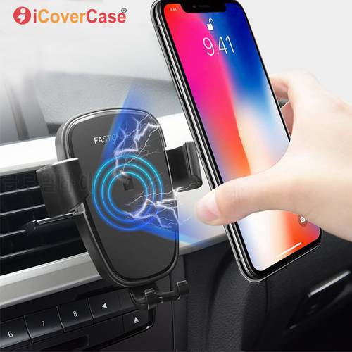 Air Vent Holder Wireless Car Charger with QI Receiver For OnePlus 6T 6 T 6 5 5T 3 3T Fast Wireless Charging Phone Gravity Holder