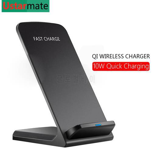 Wireless Charger for iPhone 12 X Xs Max XR 8 Plus Samsung S8 S9 Wireless Fast Charging Pad Stand Dock 9V/1.67A 10W Quick Charge