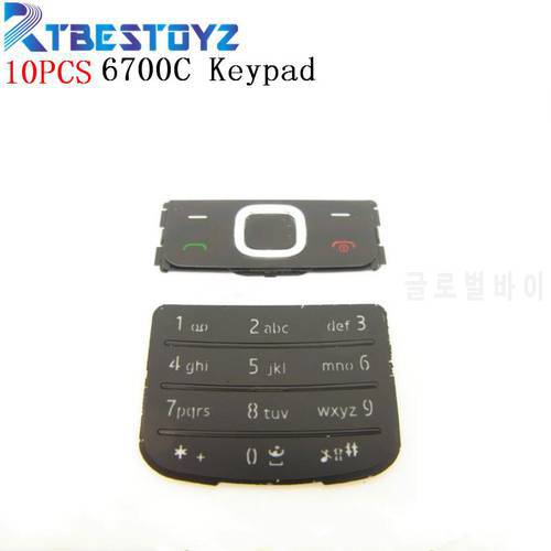 For Nokia 6700 Classic Housing Keypad Mobile Phone 6700C Keyboard Replacement Golden Silver Black Russian Keypad New