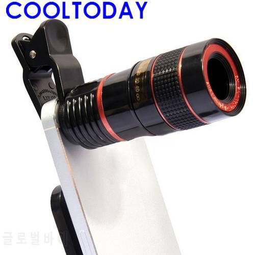 Tongdaytech Universal 8X Zoom Optical Phone Telescope Portable Mobile Telephoto Camera Lens For Iphone 12 X 8 7 Samsung Huawei