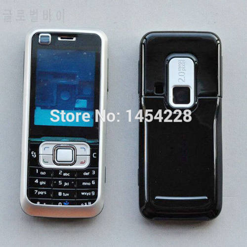 BINYEAE Full Housing For Nokia 6120 6120C Case Cover Facing Frame + Middle + Back Cover + Keypad Cell Phone Part