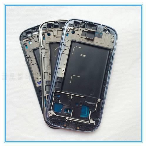 New Replacement Parts Front Cover Housing For Samsung Galaxy S3 III i9300 LCD Frame Bezel Housing Faceplate Blue Silver