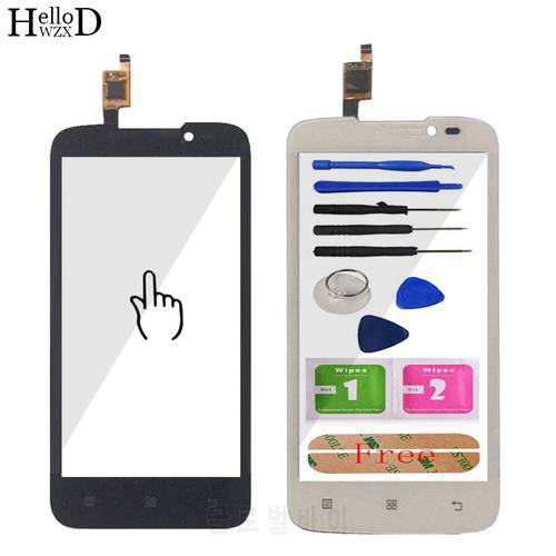 Black White HighGlass Touch Glass For Lenovo A516 516 Touch Screen Digitizer Panel Front Outer Glass Lens Sensor + Free Adhesive