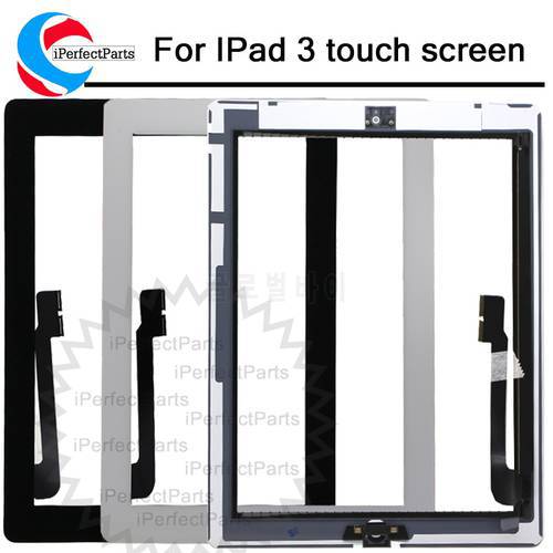 Tablet Touch Screen For ipad3 A1416 A1430 A1403 Glass Panel Professional Repair Kit For iPad 3 Touchscreen + Home Button Assembl