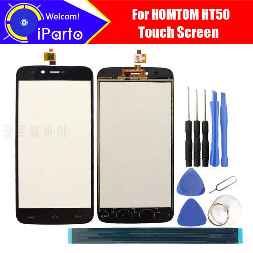 5.5 inch HOMTOM HT50 Touch Screen Glass 100% Guarantee Original New Glass Panel Touch Screen For HT50 + tools+Adhesive