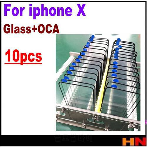 【 Repair glass + OCA 】2pcs For iphone 13 12 mini pro max X XR XS max cold press 2 in 1 Front Screen Glass With OCA repair