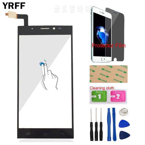 YRFF Mobile Touch Glass For Doogee F5 Touch Screen Digitizer Panel Front Outer Glass Len Sensor Tools Protector Film Adhesive