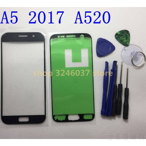 1pcs/lot AAA+ Replacement LCD Front Touch Screen Glass Outer Lens For Samsung Galaxy A5(2017) A520 + Sticker+Tools