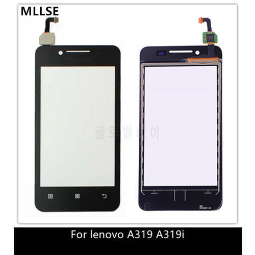 4.5 inch Front Outer Touch Glass For Lenovo A319 A319i A 319 Touch Screen Digitizer Panel Lens Sensor Touchscreen + 3M sticker