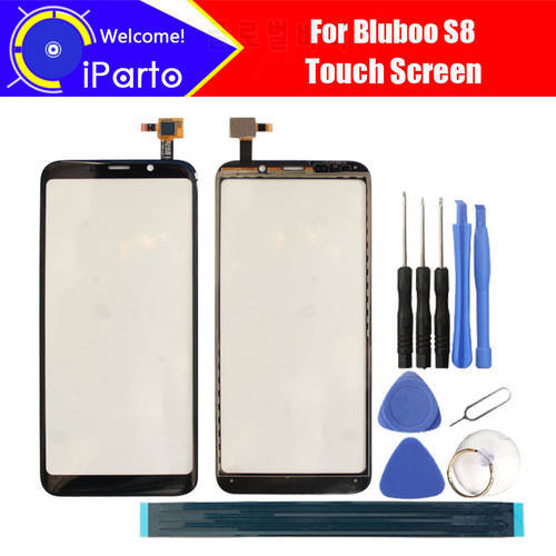 5.7 inch Bluboo S8 Digitizer Touch Screen 100% Guarantee Original Glass Panel Touch Screen Glass For S8+tools+Adhesive