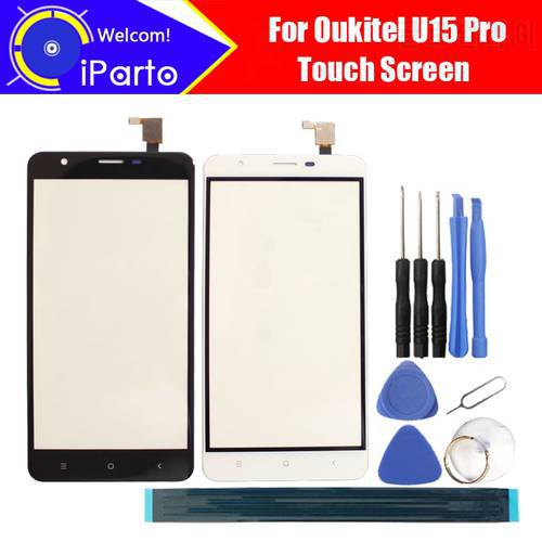5.5 inch Oukitel U15 Pro Digitizer Touch Screen Glass 100% Guarantee Original Glass Panel Touch Screen For U15 Pro+tool+Adhesive