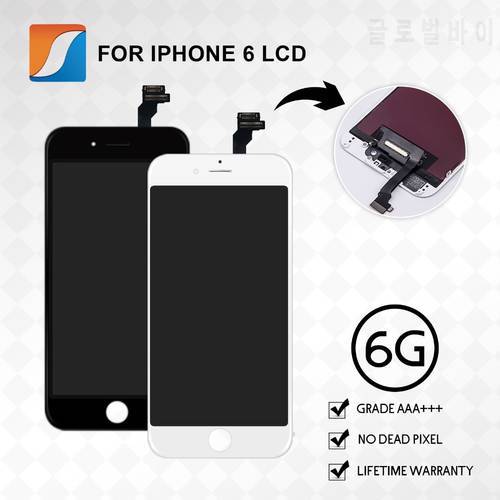 Grade AAA+++ 10PCS/LOT For iPhone 6 LCD With Touch Screen Assembly Display Replacement No Dead Pixel Free Shipping
