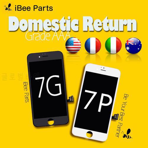 iBee parts 10PCS For iPhone 7 7 Plus LCD Screen Top Grade AAA Glass Touch Screen Digitizer Replacement European warehouse