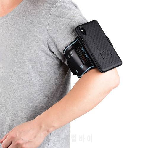Running Sports Case Armband for IPhone 11 PRO X XR XS MAX Cover Exercise Phone Holder Pouch Arm Band Kickstand Back Case Shell