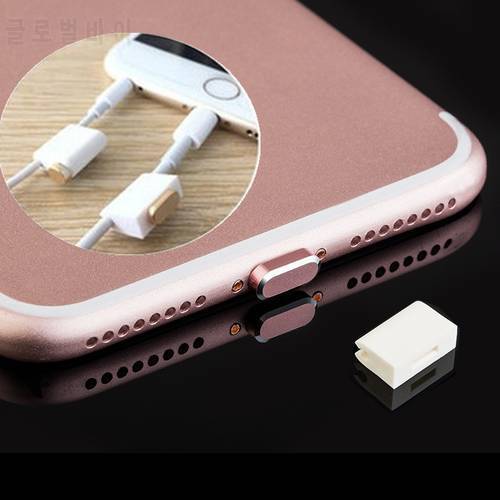 ZUCZUG Aluminium Alloy Dust Plug Mobile Phone Charge Port Stopple for Apple IPhone 4 5 5s 6 6s 7 8 X Plus Silver Black Gold Rose