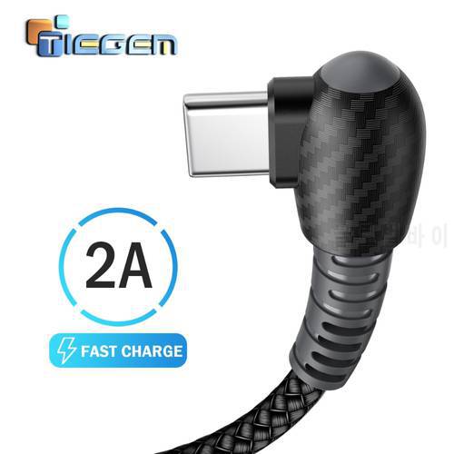 TIEGEM USB type C Cable 2A Fast Charging USB-C Cable for Xiaomi 8 5 6 Samsung S8 S9 Note 8 Note 9 for Xiaomi 2 mix 1 2 90 dregee