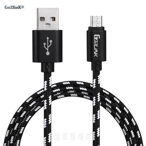 Go2linK 1M/2M/3M Micro USB Cable 1m 2A Fast Charging Mobile Phone Android Cable USB Charger Date Sync Cable Wire for Samsung
