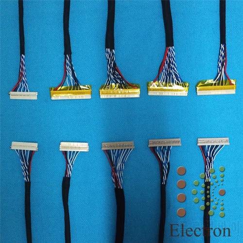 10pcs LCD screen cable Kit support Universal LVDS Cable for 12 inch -22 inch LED LCD driver board connected screen wire