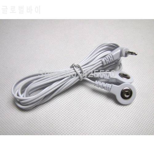 200 Pieces Jack DC Head 2.5mm Replacement Electrode Lead Wires Connector Cables Connect Physiotherapy Machine or TENS Unit