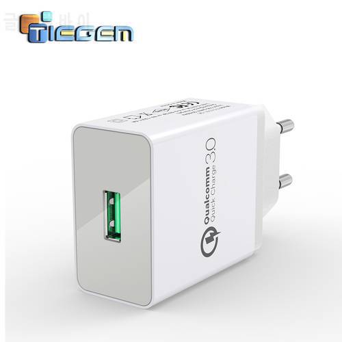 TIEGEM Quick Charge 3.0 USB Charger QC 3.0 Fast charging Universal Wall Charger Adapter Travel EU US Plug Mobile Phone Chargers