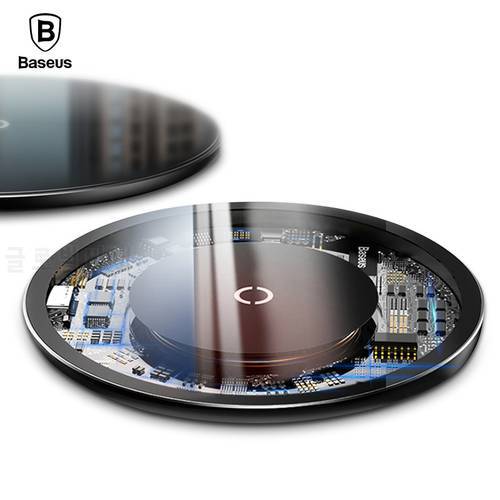 Baseus Qi Wireless Charger For iPhone 11 Pro Max X Glass Panel Wirless Charging Pad For Samsung S9 Wireless Charging Charger Pad
