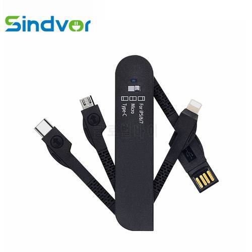 Sindvor 3 In 1 Type C Charger Adapter Multi Functional for Xiaomi Samsung USB-C Android Phone Tablet Charging Data Transmission