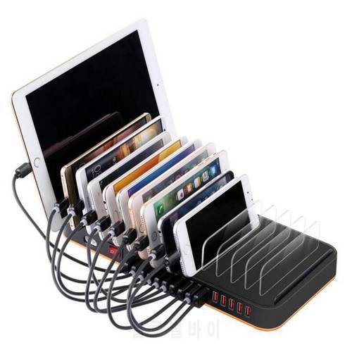 Multi ports smart phones charger 15 USB charging stand station dock tablet cellphones accessories 5V 20A hub for iphone 8 7 HTC