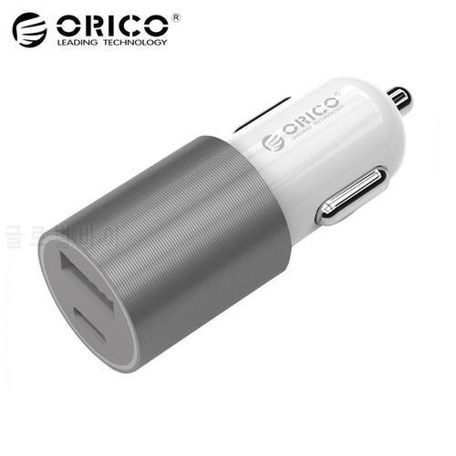 ORICO Dual USB Car Charger USB Charging Port 12W Max Cigarette Lighter Conversion plug For iPhone Samsung Xiaomi Huawei